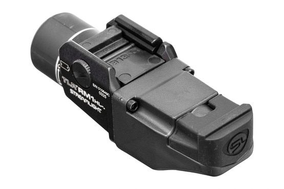 Streamlight weapon light with rail mount.